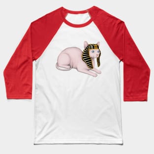 Sphynx Cat (Red Background) Baseball T-Shirt